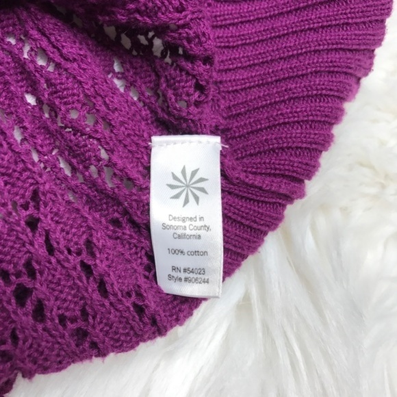 𝅺athleta Shoreline Purple Crochet Style Hoodie - Picture 8 of 8